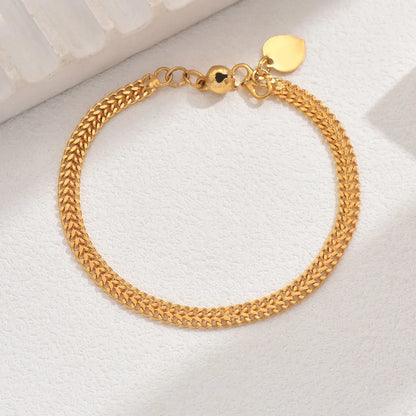 Copper 18K Gold Plated Hollow Out Lines Bracelets