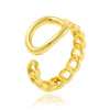 Copper 18K Gold Plated IG Style Simple Style Plating Hollow Out Geometric Open Rings