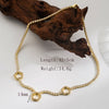 Copper 18K Gold Plated Inlay Flower Zircon Bracelets Necklace