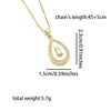 Copper 18K Gold Plated Inlay Human Geometric Virgin Mary Shell Zircon Pendant Necklace