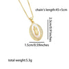 Copper 18K Gold Plated Inlay Human Geometric Virgin Mary Shell Zircon Pendant Necklace