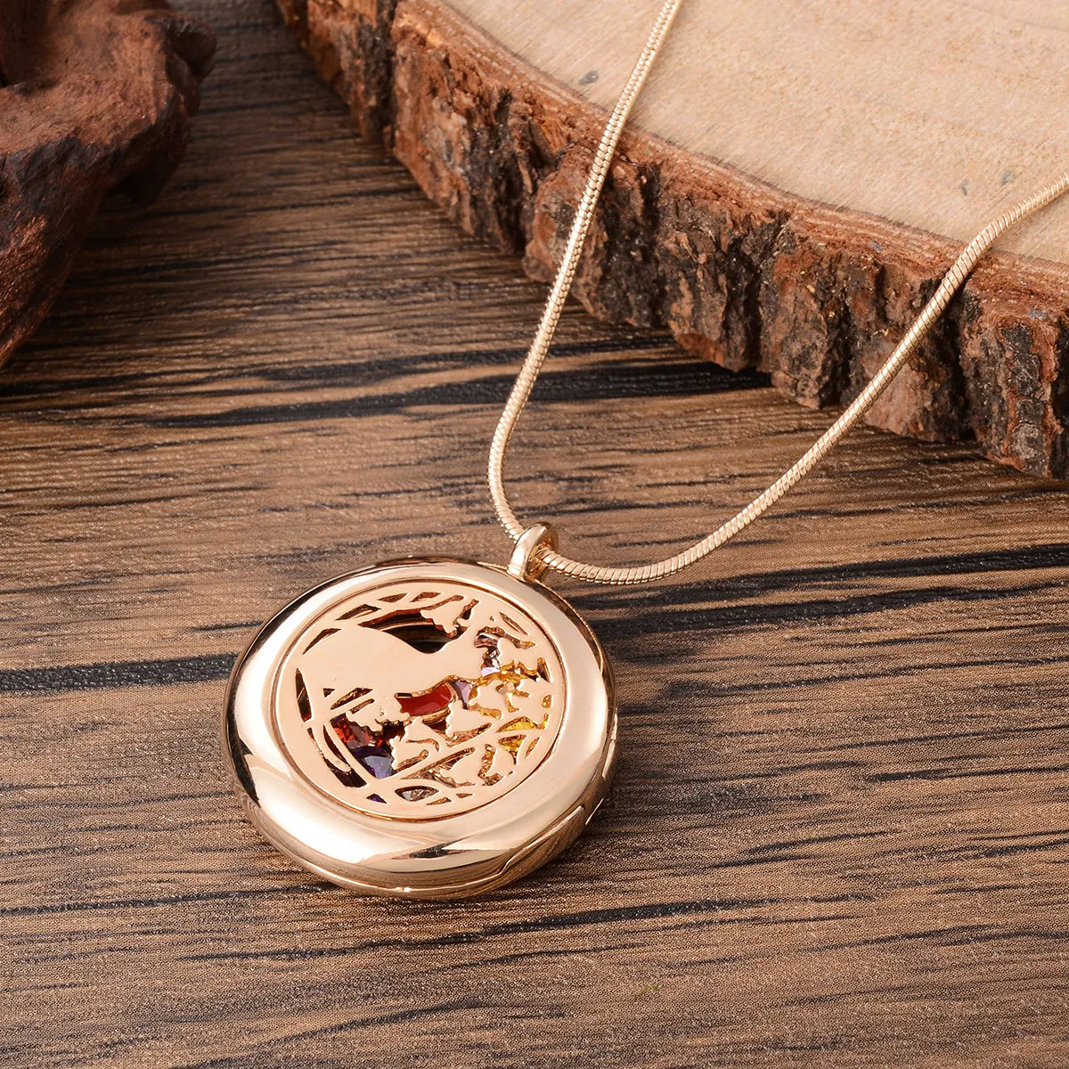 Copper 18K Gold Plated MAMA Plating Hollow Out Inlay Letter Zircon Pendant Necklace