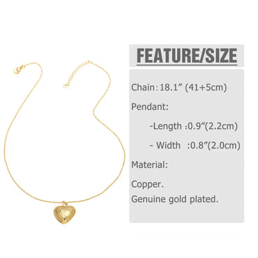 Copper 18K Gold Plated Modern Style Simple Style Plating Heart Shape Pendant Necklace