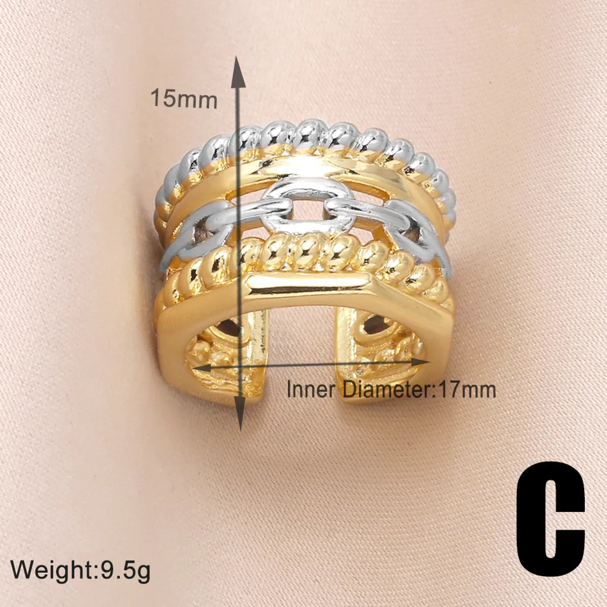 Copper 18K Gold Plated Modern Style Simple Style Plating Inlay Irregular Lines Zircon Open Rings