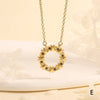 Copper 18K Gold Plated Plating Inlay Circle Zircon Pendant Necklace