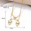 Copper 18K Gold Plated Plating Inlay Heart Shape Zircon Pendant Necklace