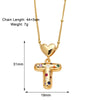 Copper 18K Gold Plated Plating Inlay Letter Zircon Pendant Necklace