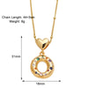 Copper 18K Gold Plated Plating Inlay Letter Zircon Pendant Necklace