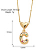 Copper 18K Gold Plated Plating Inlay Letter Zircon Pendant Necklace