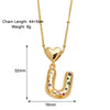 Copper 18K Gold Plated Plating Inlay Letter Zircon Pendant Necklace