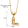 Copper 18K Gold Plated Plating Inlay Letter Zircon Pendant Necklace