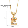 Copper 18K Gold Plated Plating Inlay Letter Zircon Pendant Necklace