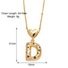 Copper 18K Gold Plated Plating Inlay Letter Zircon Pendant Necklace