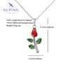 Copper 18K Gold Plated Platinum Plated Enamel Flower Pendant Necklace