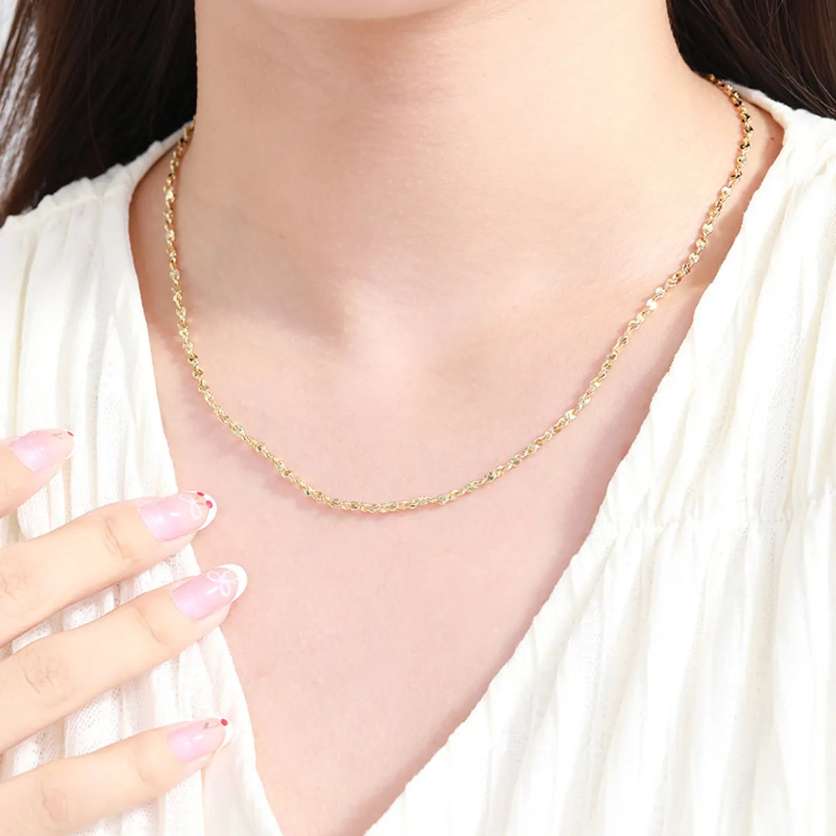 Copper 18K Gold Plated Platinum Plated Plating Chain Necklace