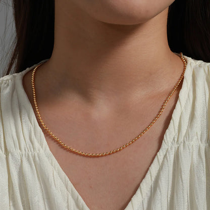 Copper 18K Gold Plated Platinum Plated Plating Round Necklace