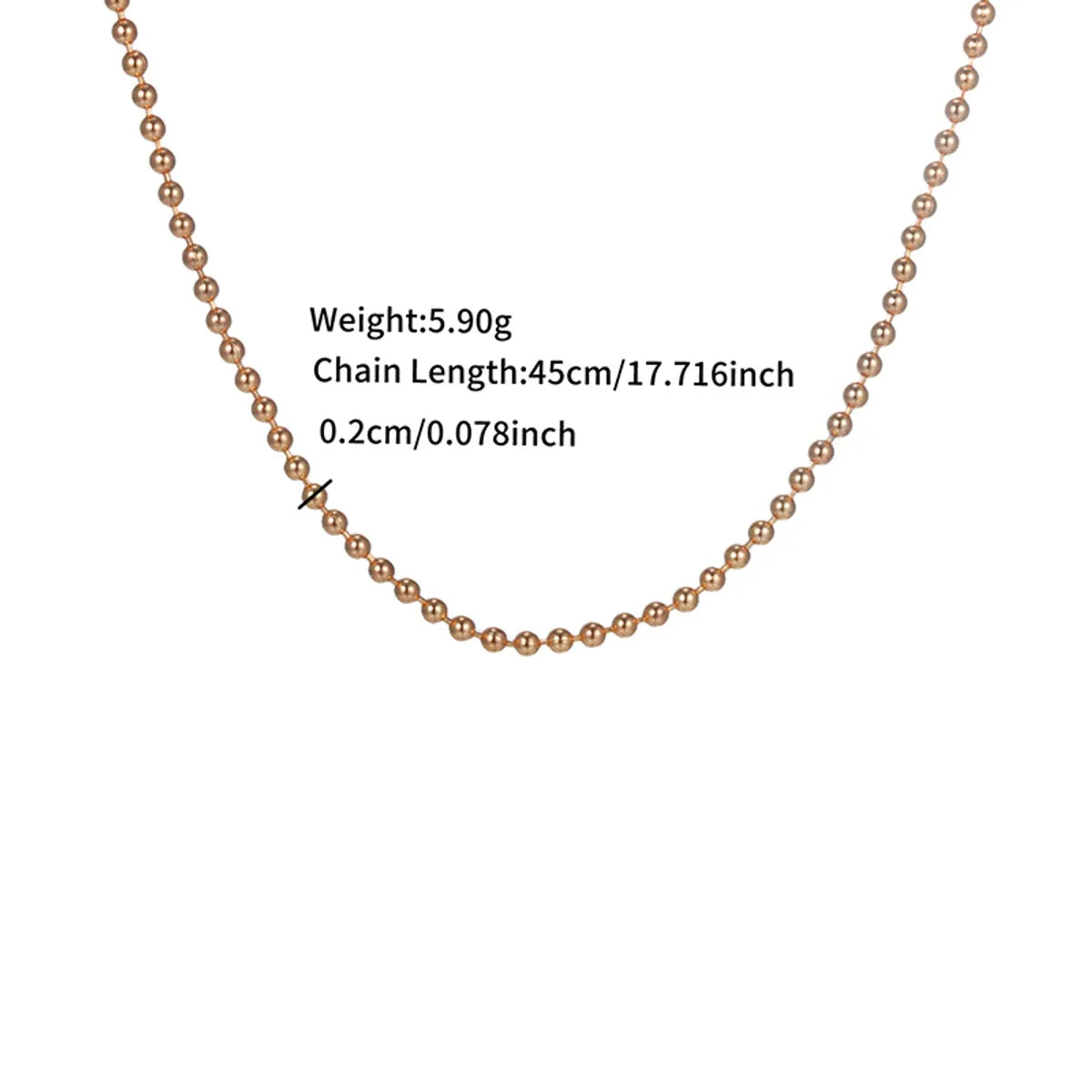 Copper 18K Gold Plated Platinum Plated Plating Round Necklace