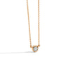 Copper 18K Gold Plated Rose Gold Plated Silver Plated Simple Style Shiny Round Inlay Zircon Necklace