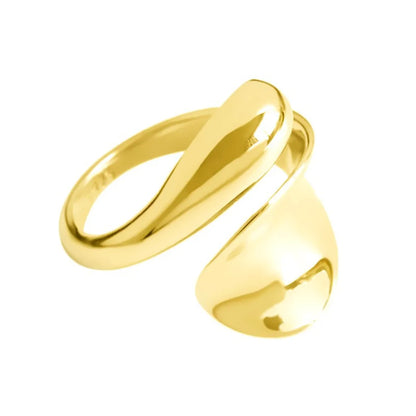 Copper 18K Gold Plated Silver Plated Simple Style Commute Solid Color Open Rings