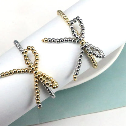 Copper 18K Gold Plated Silver Plated Vintage Style Simple Style Bow Knot Plating Bracelets