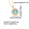 Copper 18K Gold Plated Simple Style Classic Style Inlay Human Geometric Shell Zircon Pendant Necklace