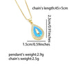 Copper 18K Gold Plated Simple Style Classic Style Inlay Human Geometric Shell Zircon Pendant Necklace