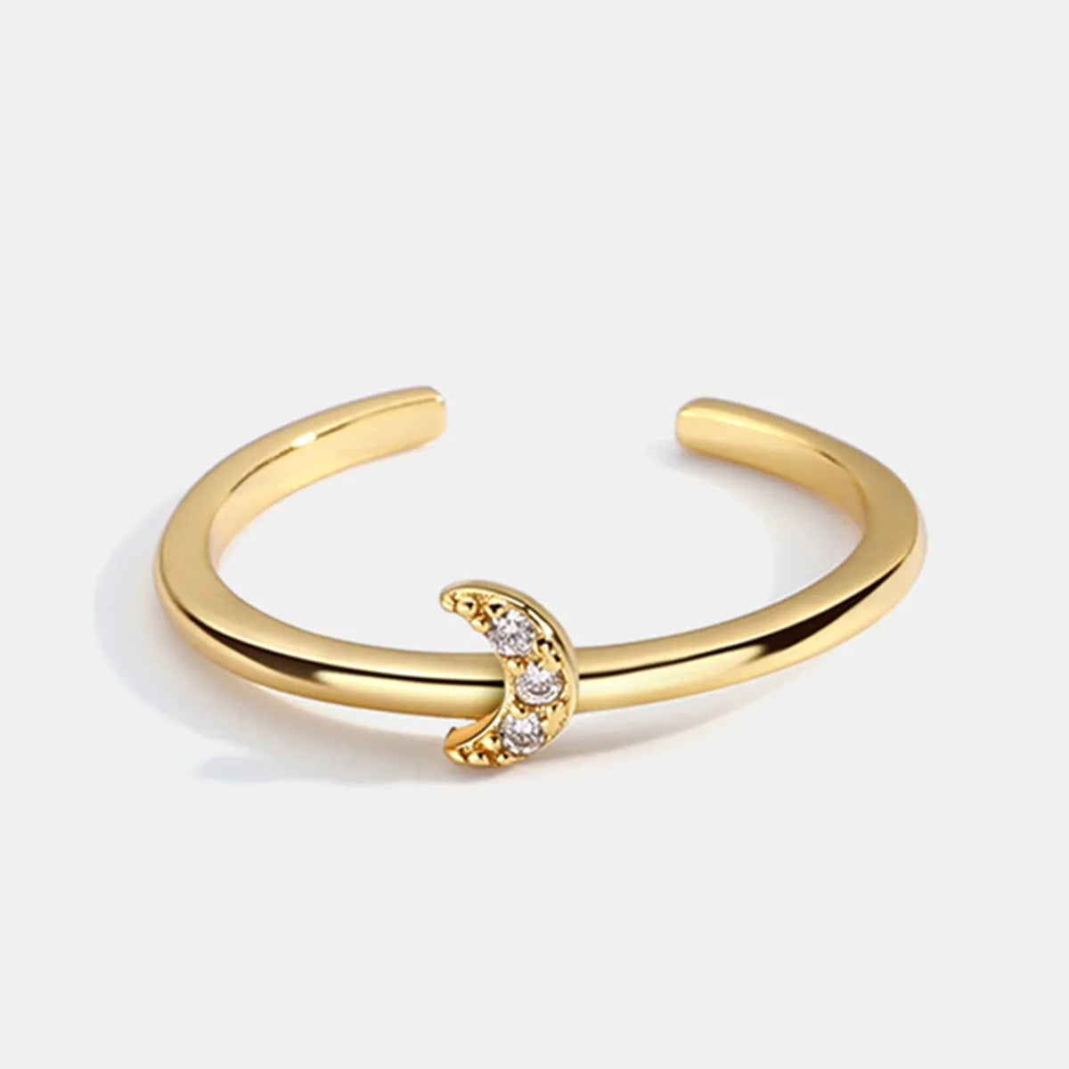 Copper 18K Gold Plated Simple Style Classic Style Plating Inlay Solid Color Zircon Rings