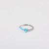 Copper 18K Gold Plated Simple Style Enamel Inlay Heart Shape Zircon Open Rings