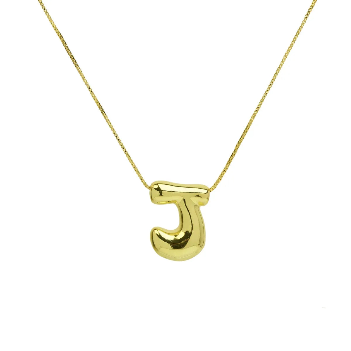 Copper 18K Gold Plated Simple Style Letter Plating Pendant Necklace