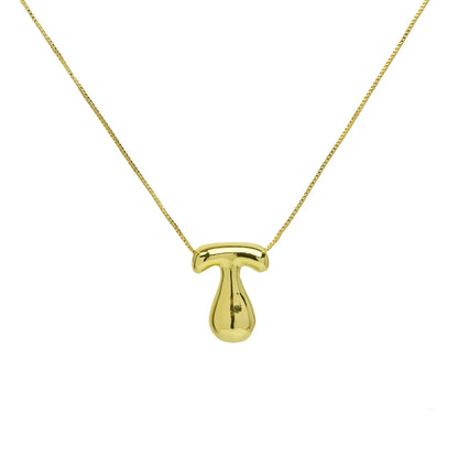 Copper 18K Gold Plated Simple Style Letter Plating Pendant Necklace