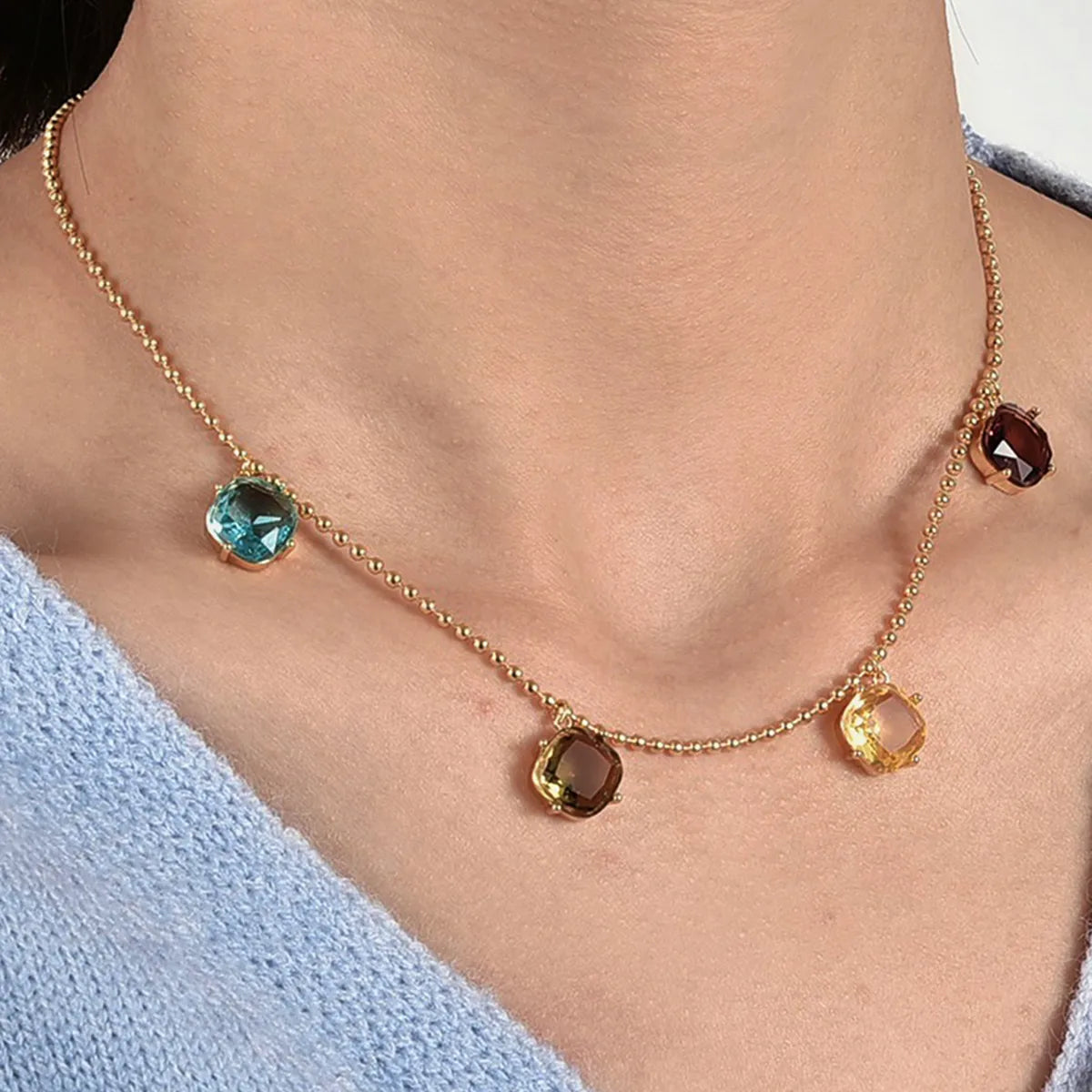 Copper 18K Gold Plated Simple Style Pearl Inlay Heart Shape Solid Color Zircon Necklace