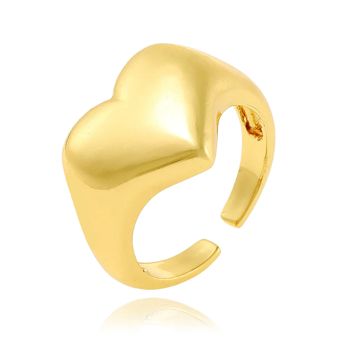 Copper 18K Gold Plated Simple Style Plating Geometric Open Rings