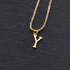 Copper 18K Gold Plated Simple Style Shiny Metallic Plating Letter Pendant Necklace