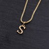 Copper 18K Gold Plated Simple Style Shiny Metallic Plating Letter Pendant Necklace