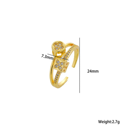 Copper 18K Gold Plated Simple Style Shiny Plating Snake Rings