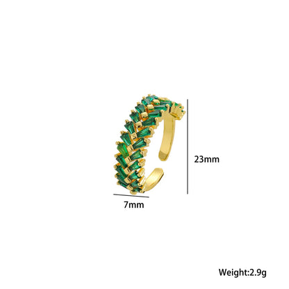 Copper 18K Gold Plated Simple Style Shiny Plating Snake Rings