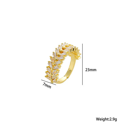 Copper 18K Gold Plated Simple Style Shiny Plating Snake Rings