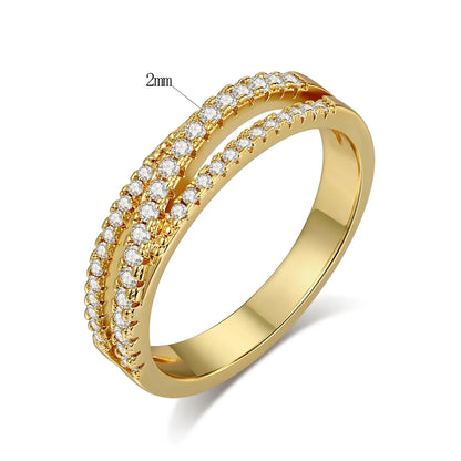 Copper 18K Gold Plated Simple Style Streetwear Plating Inlay Solid Color Zircon Rings