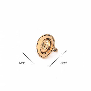 Copper 18K Gold Plated U Shape Hat Open Rings