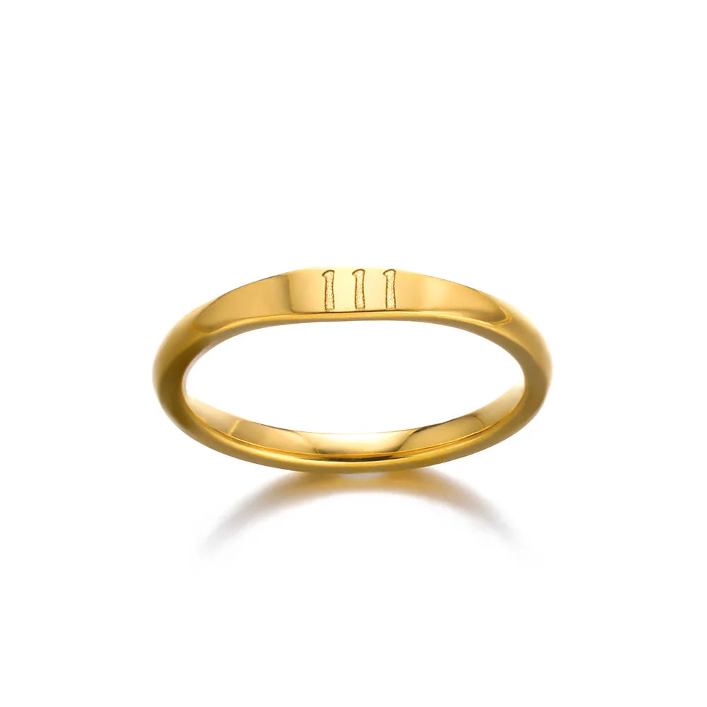 Copper Basic Modern Style Classic Style Plating Number Solid Color Rings