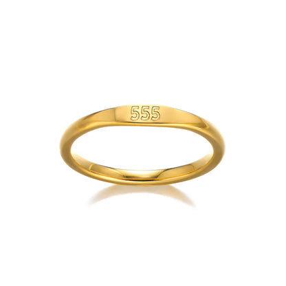 Copper Basic Modern Style Classic Style Plating Number Solid Color Rings