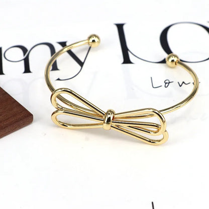 Copper Bowknot Bow Knot Cuff Bracelets