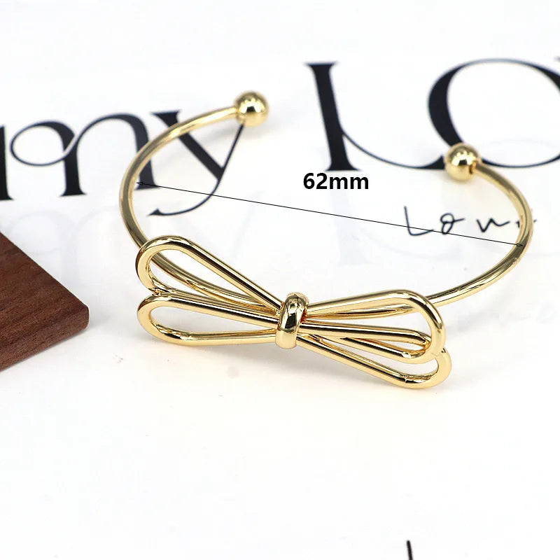 Copper Bowknot Bow Knot Cuff Bracelets