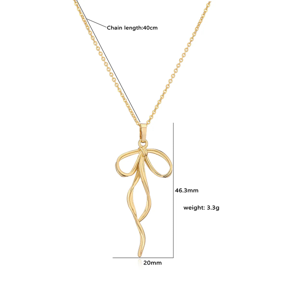 Copper Casual Elegant Simple Style Inlay Bow Knot Artificial Pearls Zircon Pendant Necklace