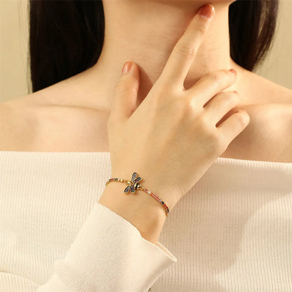 Copper Casual Simple Style Insect Zircon Bracelets