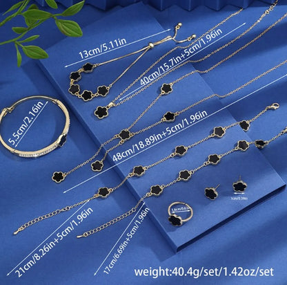 Copper Elegant Irregular Flower Jewelry Set