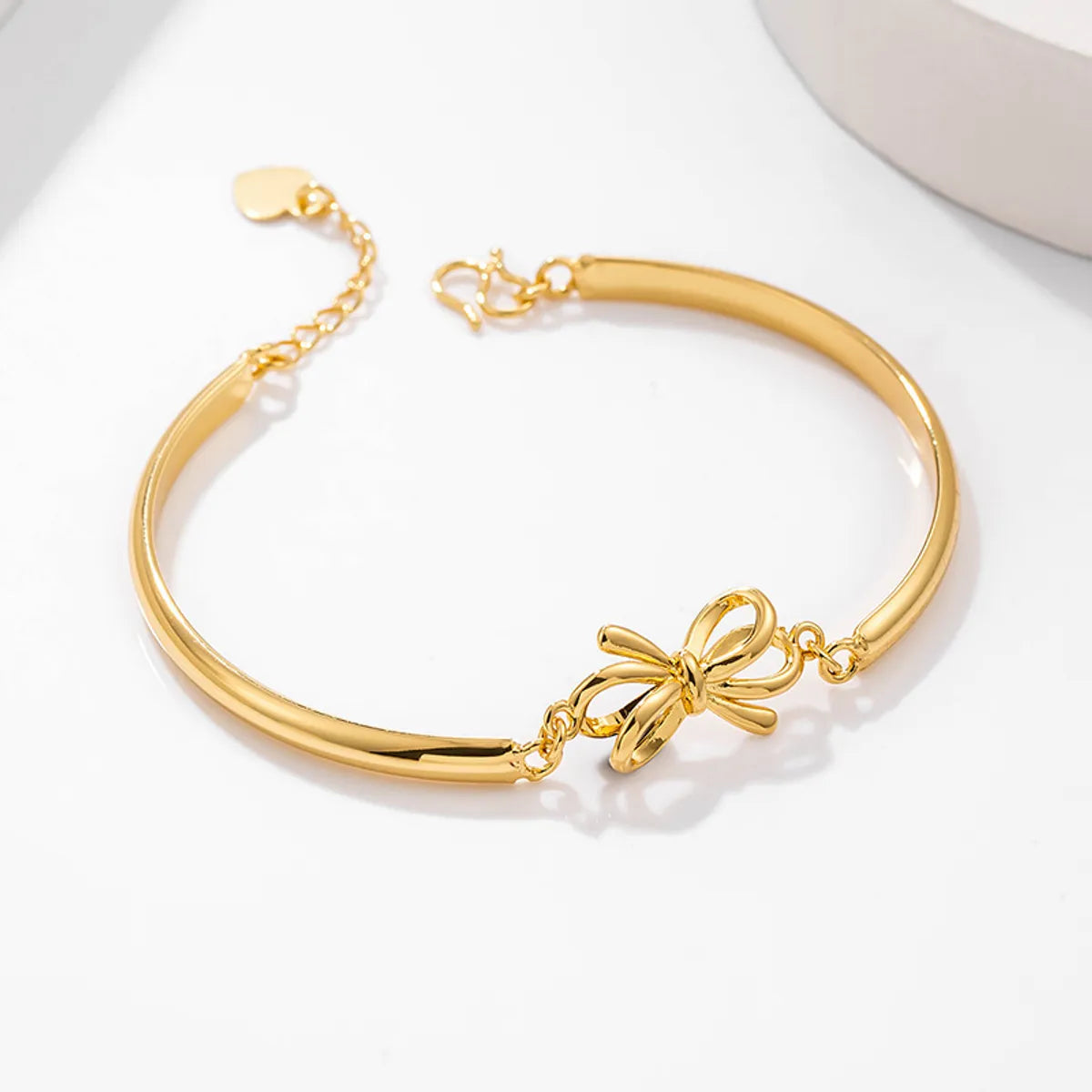 Copper Elegant Simple Style Bow Knot Plating Bracelets