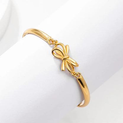 Copper Elegant Simple Style Bow Knot Plating Bracelets