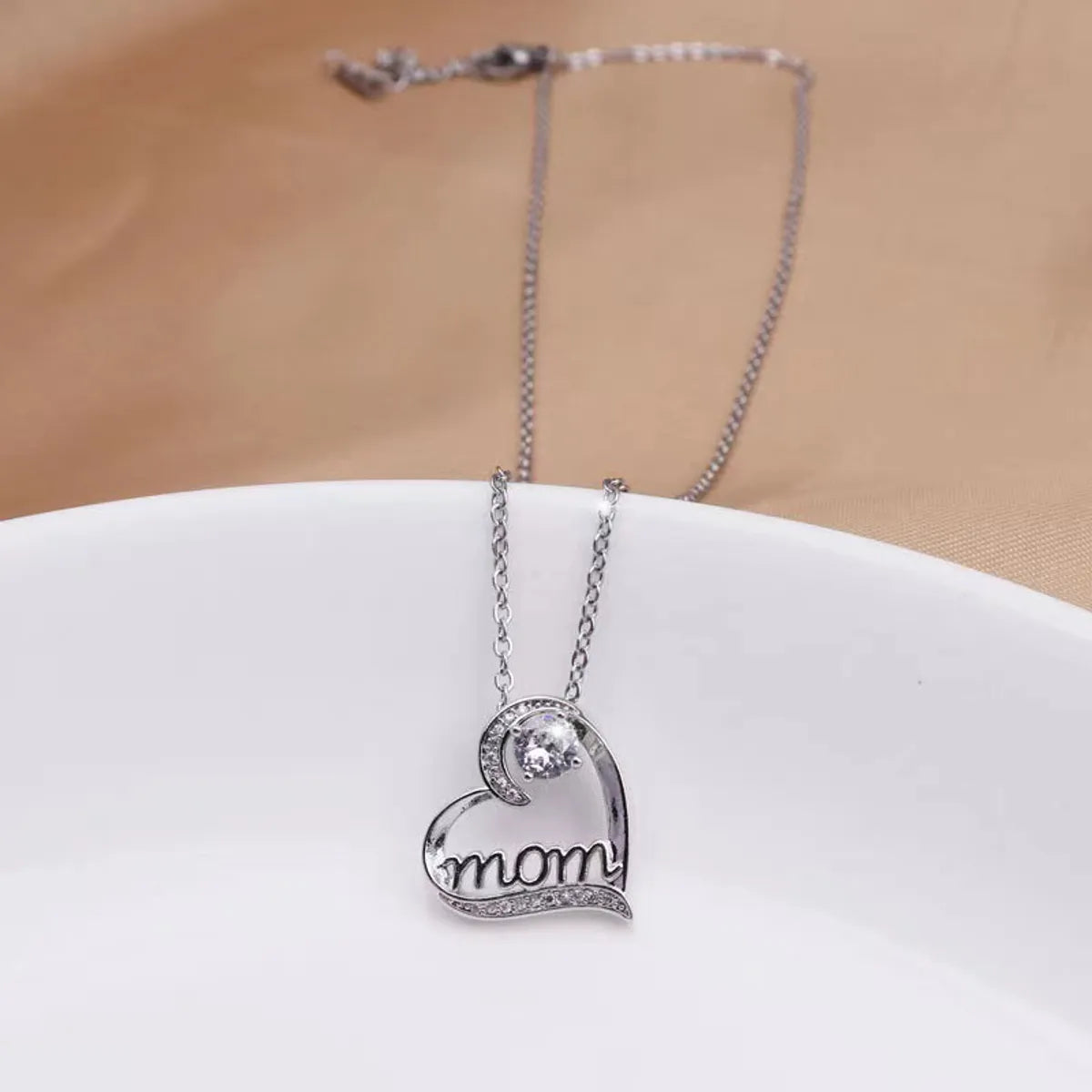 Copper Elegant Simple Style Letter Heart Shape Necklace