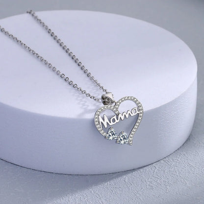 Copper Elegant Simple Style Letter Heart Shape Plating Pendant Necklace